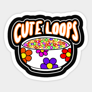 CUTE Loops Breakfast Cereal Sticker